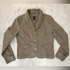 GAP Casual Khaki Fitted Blazer Size 10